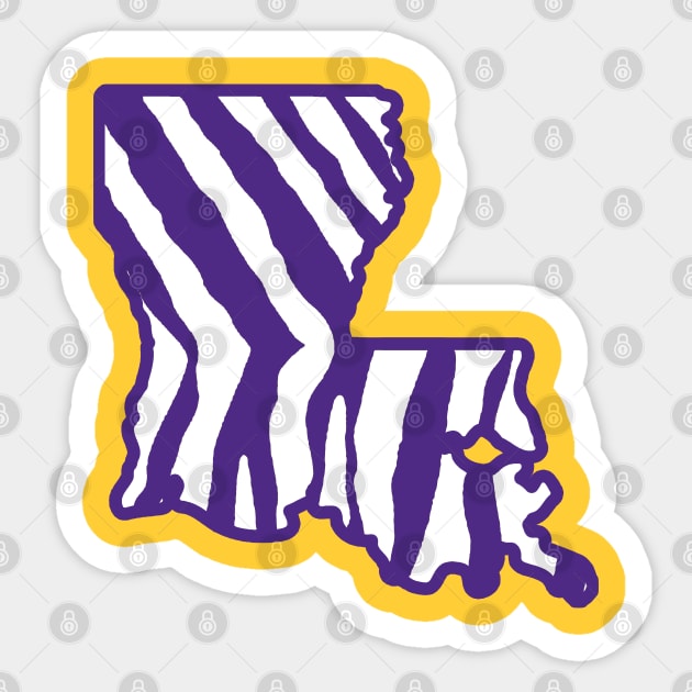 Louisiana Stripes - Gold Sticker by KFig21